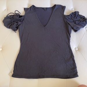 Guess V-Neck Cold Shoulder Top